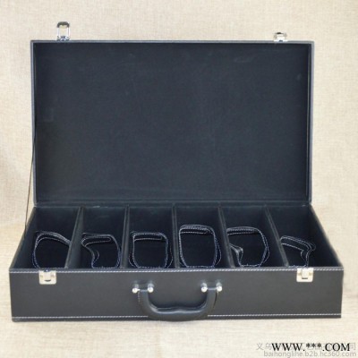 六支装红酒皮盒葡萄酒包装盒红酒箱红酒盒子红酒礼品盒6只装皮盒