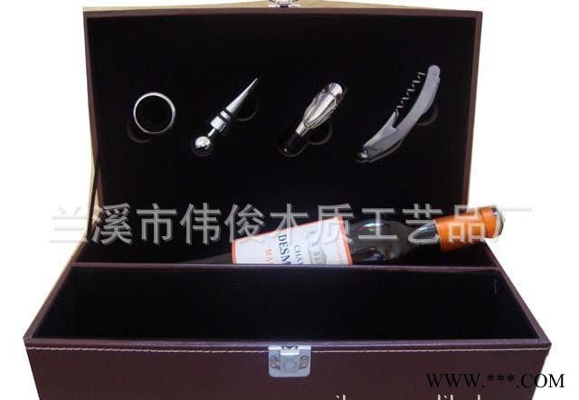 红酒盒/红酒盒双支/红酒盒皮盒/葡萄酒包装盒/酒具套装礼品图2