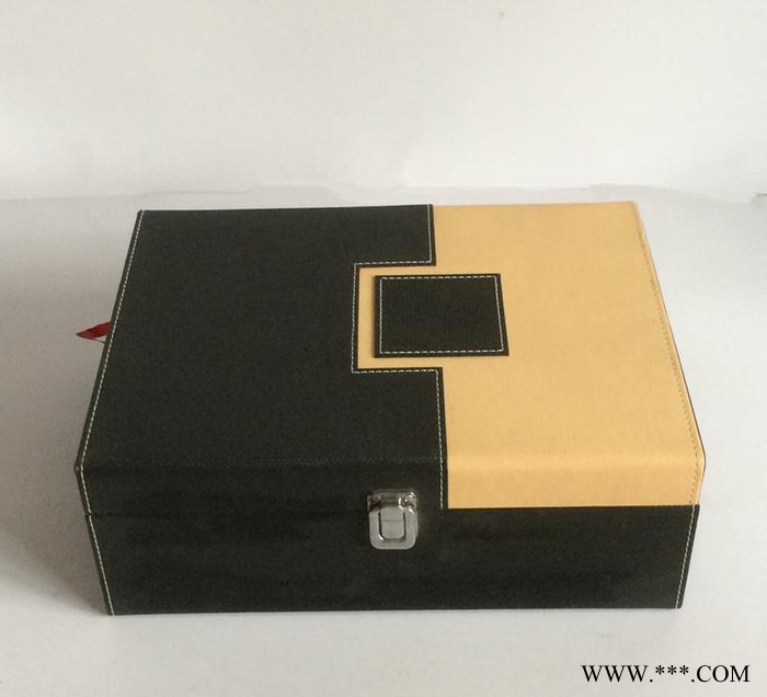 pu皮红酒盒 双支皮盒  葡萄酒包装皮盒带四件套酒具礼盒定做图3
