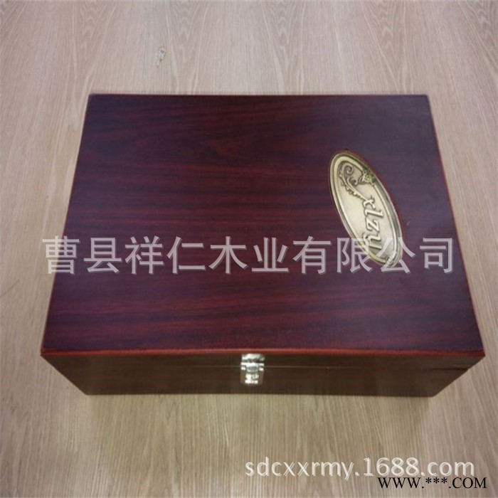 仿红木单支双只红酒礼盒一瓶装葡萄酒礼盒礼品包装工厂直销图3