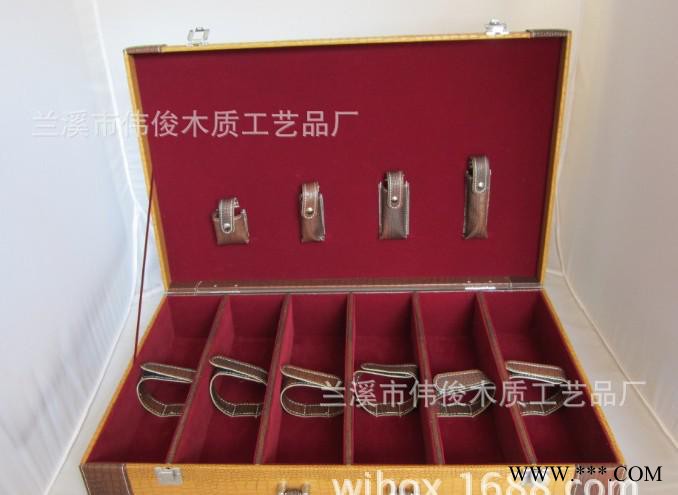 黑色金典六支装红酒皮箱.葡萄酒包装盒 包装皮箱 红酒皮盒包图3