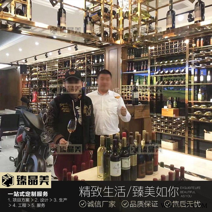 葡萄酒架金属酒瓶架不锈钢红酒创意摆架不锈钢玫瑰金酒架欧式创意图1