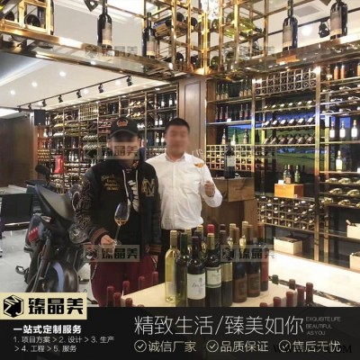 葡萄酒架金属酒瓶架不锈钢红酒创意摆架不锈钢玫瑰金酒架欧式创意