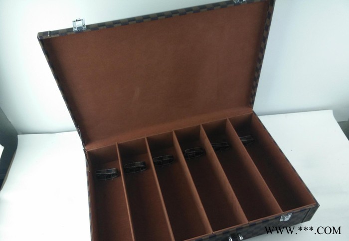 定制 PU手提六只装红酒包装皮盒  葡萄酒冰酒白酒包装皮盒图3