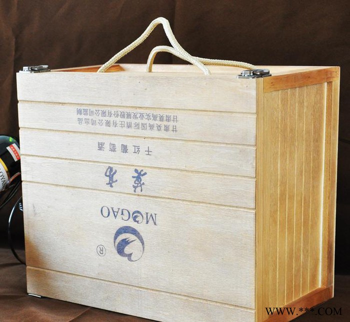 红酒木箱 红酒盒礼盒包装 酒箱6支装 葡萄酒木箱6支装图2