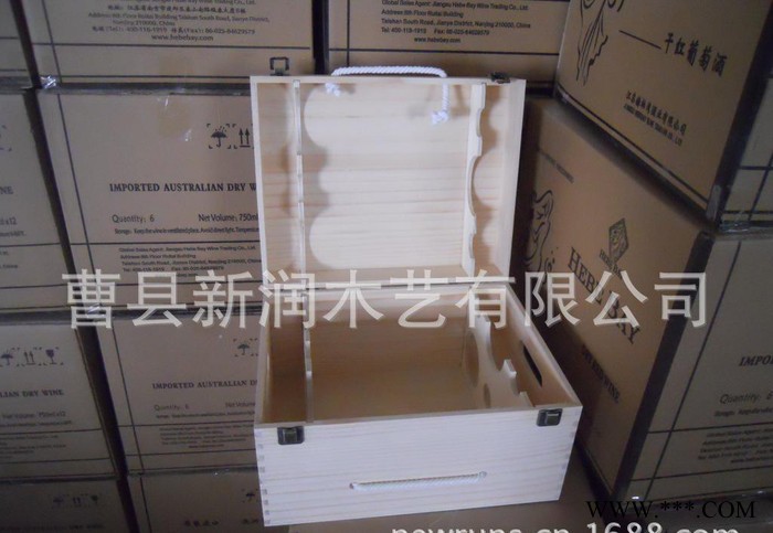 曹县酒盒包装设计 木制六支酒盒 原六支酒盒 红酒包装 葡萄酒礼盒图2