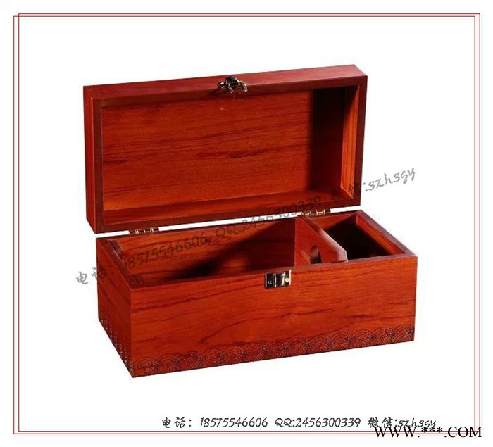 【品牌工厂】订做收藏级别葡萄酒礼品包装盒 木制葡萄酒包装盒