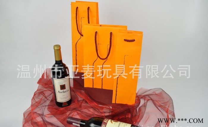 两瓶装纸袋 4瓶装葡萄酒纸袋 精美红酒纸袋生产