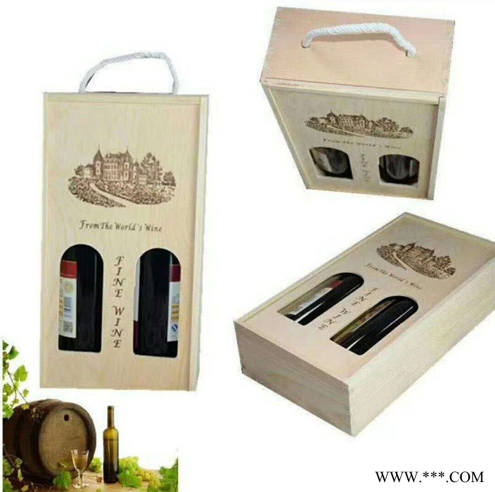 木包装品 木质礼盒 单只松木酒盒  红酒木盒  葡萄酒包装盒图3