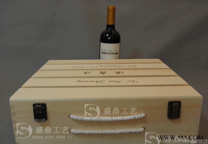 红酒木盒四支装 葡萄酒四瓶装木箱 定做批发洋酒礼品盒 盛鼎工艺图3