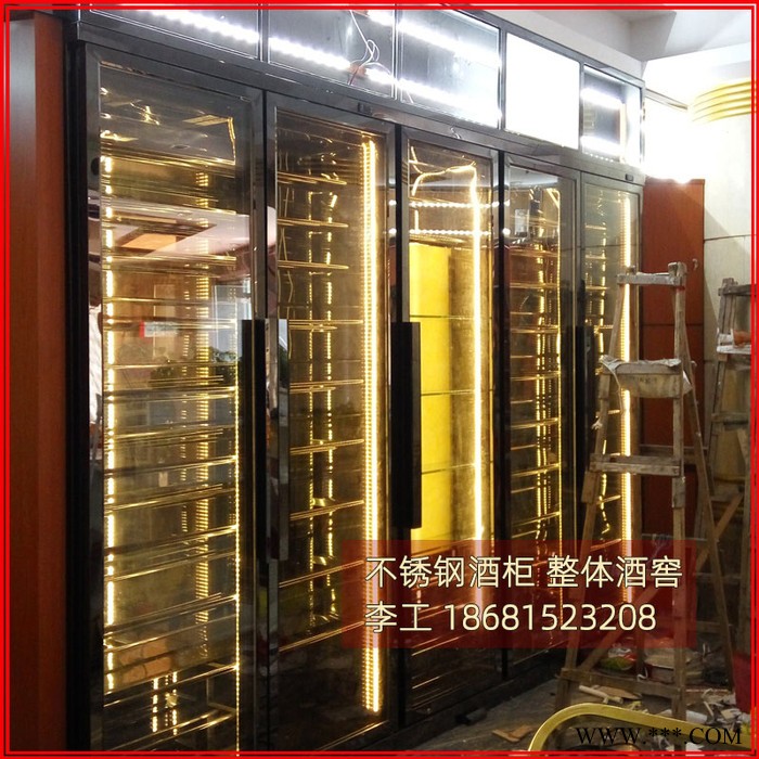 蕰莎酒柜定制 不锈钢恒温红酒柜葡萄酒柜 定制金属酒柜 定制不锈钢酒柜工厂直供图5