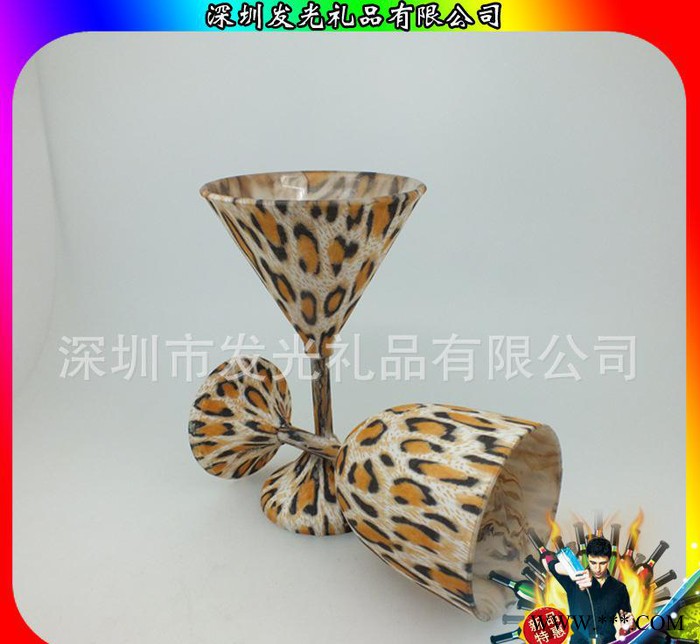 葡萄酒礼品定制 LED按键直冰杯七彩发光直筒杯夜光杯图2