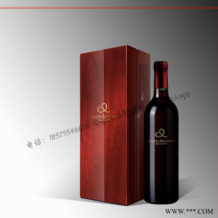 【10年】诗尼格酒庄钢琴漆葡萄酒木盒 钢琴漆木制葡萄酒礼盒 定做红酒木盒图3