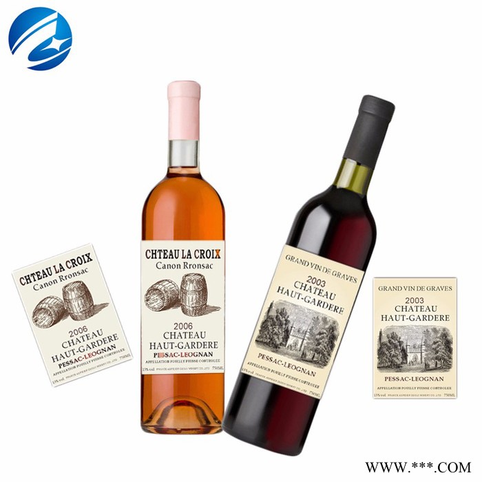 专业定制葡萄酒标签 红酒复古酒标logo印刷糯米酒不干胶标签设计图2