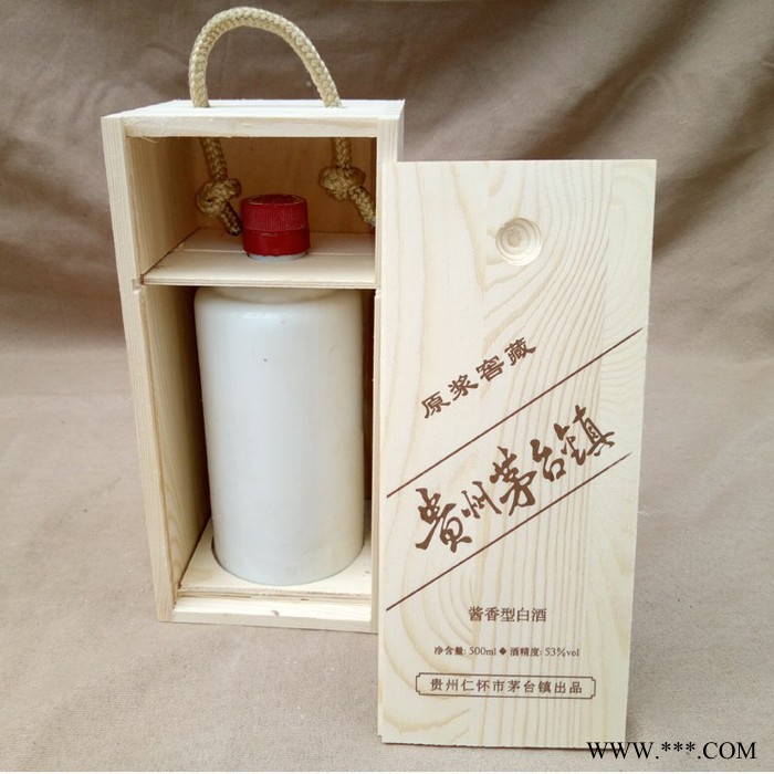曹县乐和工艺品厂定做白酒包装盒茅台酒盒白酒木盒子白酒礼品木盒木制白酒包装图3