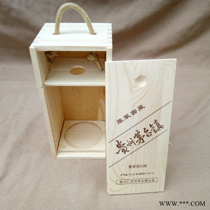 曹县乐和工艺品厂定做白酒包装盒茅台酒盒白酒木盒子白酒礼品木盒木制白酒包装图2