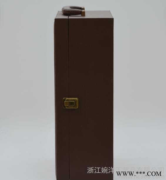 红酒木盒葡萄酒盒双支红酒盒红酒皮盒pu皮盒红酒图3