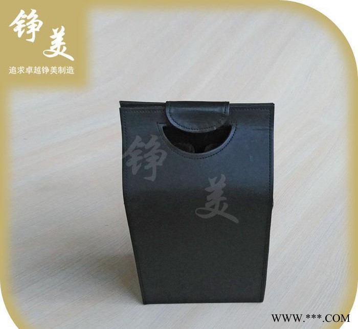 现货红酒皮质葡萄酒包装盒 低价红酒手提袋双只红酒袋图3