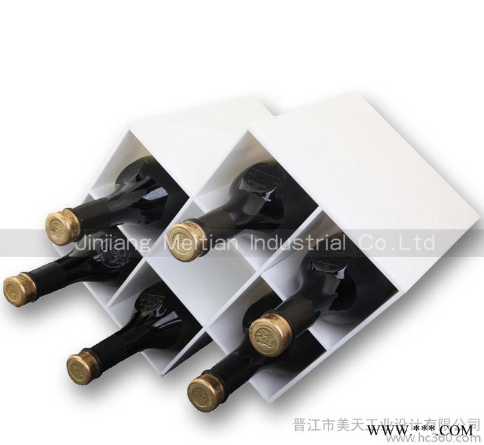 亚克力酒架壁挂 红酒展示架 酒柜壁挂 创意墙上菱形酒格子 葡萄酒槽图3