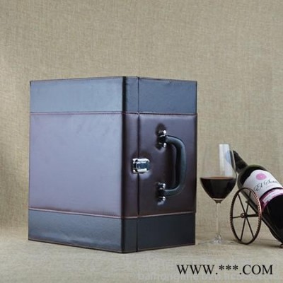 火爆销售红酒盒红酒皮箱皮盒六支红酒包装皮盒子葡萄酒红酒盒子六只装礼盒**