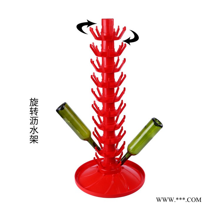 加厚自酿葡萄酒挂架沥干架 黄铜洗瓶器晾干架 啤酒瓶晾干架子图2
