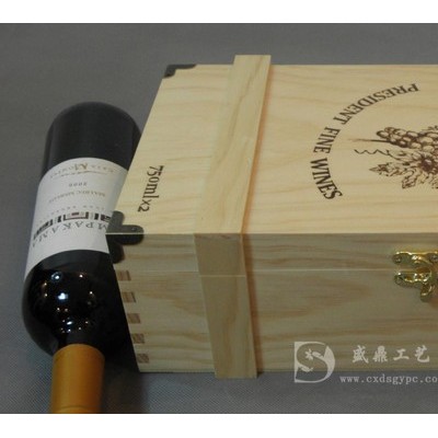 喷漆红酒木盒/包角 礼盒/定做双支木盒/烙印双瓶装葡萄酒盒