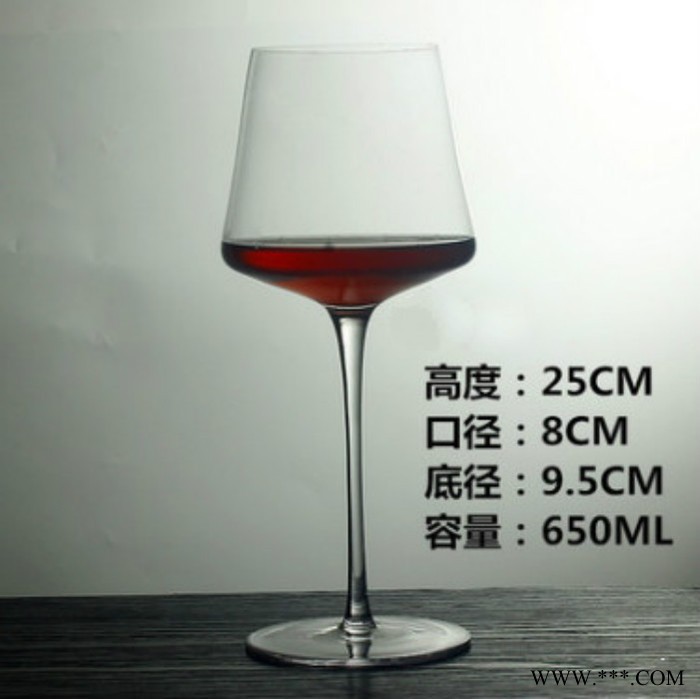 酒店酒吧餐桌用人工吹制无铅水晶玻璃高脚红酒杯葡萄酒杯图3