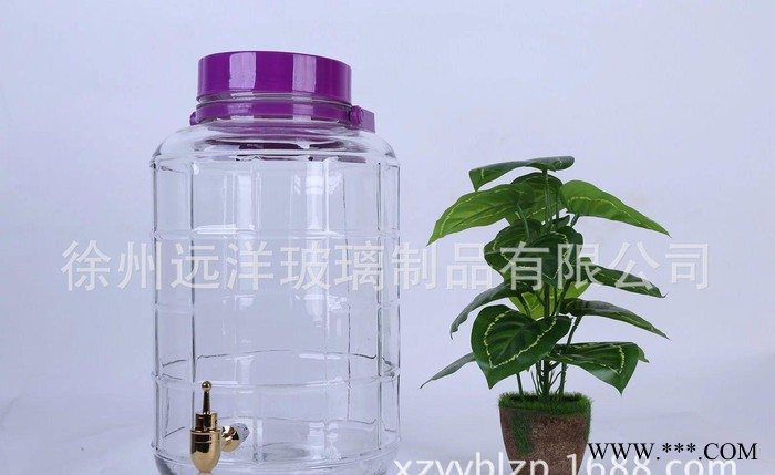 爆款玻璃泡酒坛子储物罐酵储物罐自酿款葡萄酒罐方格坛子图3