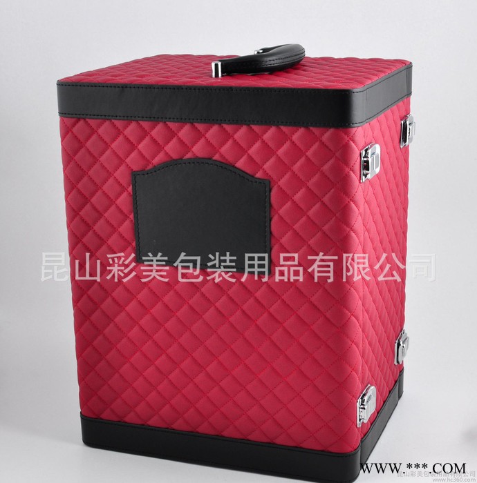 皮盒生产与定做六支装红酒盒  pu皮革葡萄酒箱  红酒盒图2