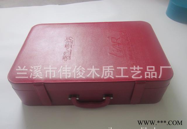 生产加工 礼品红酒盒 红酒大皮盒 葡萄酒皮箱  包装订做图3