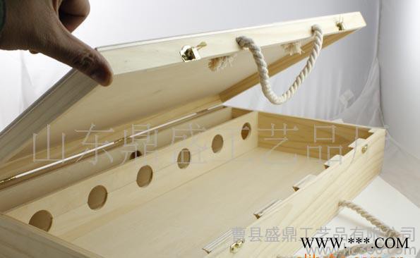 6瓶装箱式**酒盒，木盒红酒盒，葡萄酒礼盒，定做六瓶装红酒盒图2