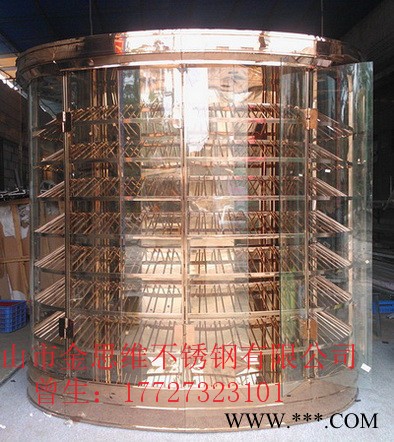 佛山金思维 8K镜面316不锈钢葡萄酒柜供应佛山不锈钢酒架订做玫瑰金圆形不锈钢酒架供应  大型商场多功能不锈钢酒架供应图2