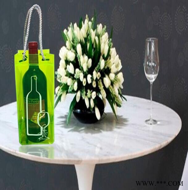 PVC袋  透明手提红酒袋 PVC透明礼品包装袋子 红酒礼袋 单支葡萄酒图2