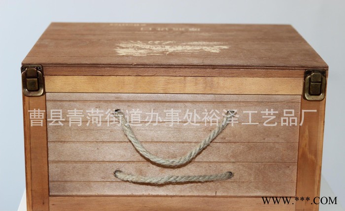 直销六支红酒木盒红酒盒红酒礼盒葡萄酒盒木质红酒木箱促销图1
