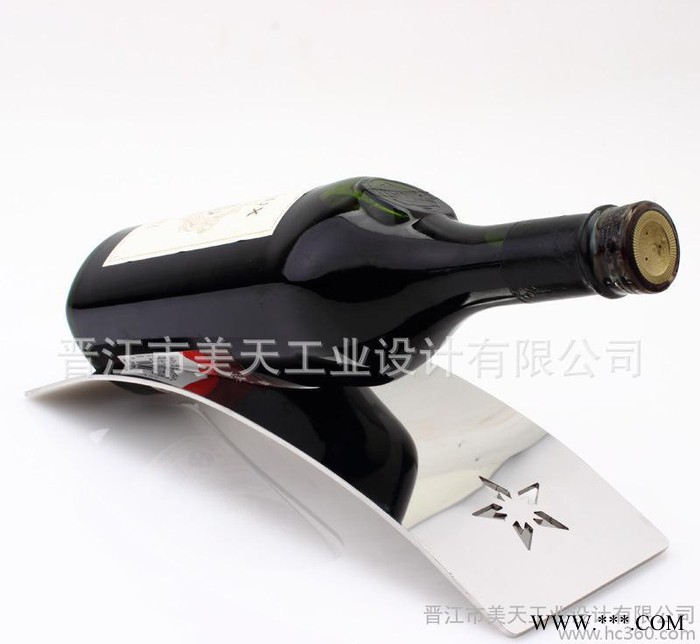 不锈钢红酒展示架酒架葡萄酒陈列道具酒吧摆件欧式简约创意红酒架图3