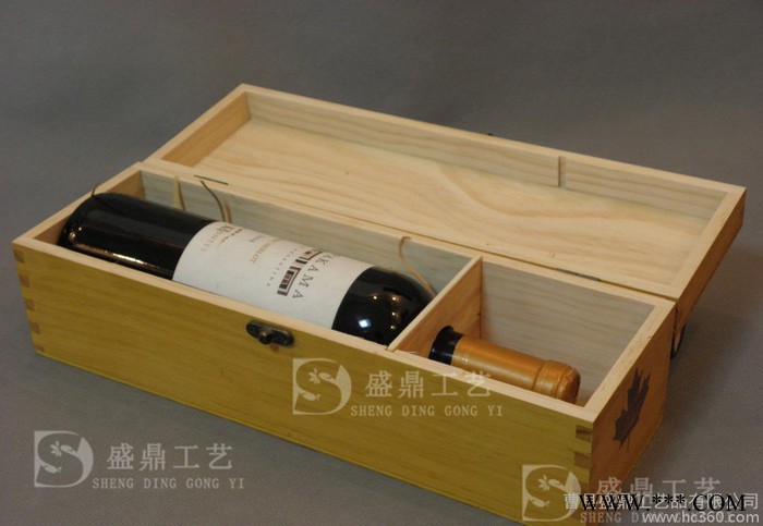 单支 红酒木盒 喷漆实木礼盒 单瓶装酒盒 葡萄酒木箱批发定做图2