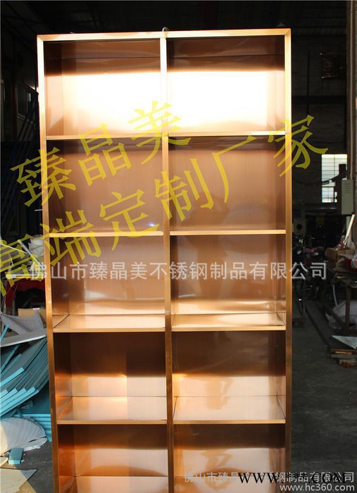 专业定制 不锈钢红酒架  玫瑰金不锈钢红酒展示架  立式葡萄酒架图3
