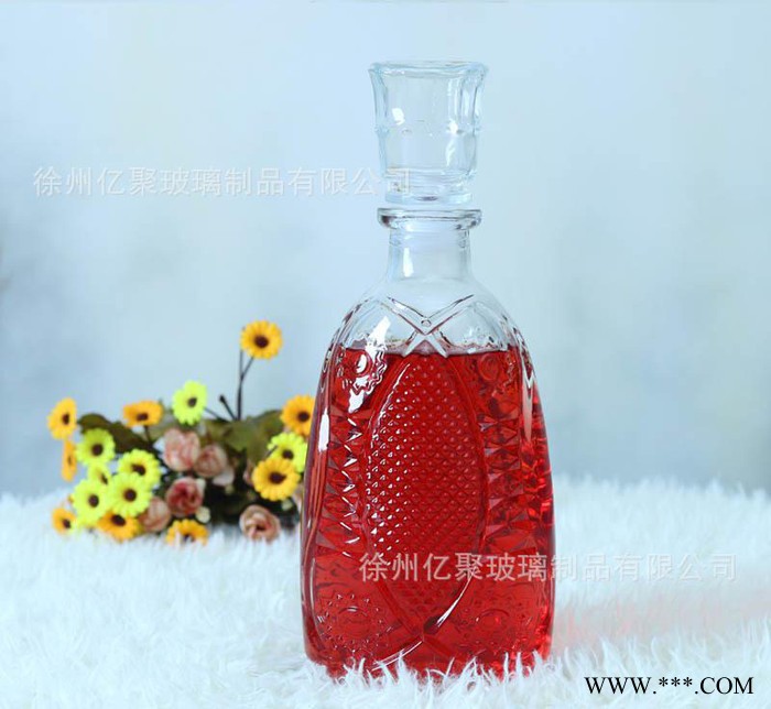 750ml空红酒瓶玻璃水晶酒瓶密封葡萄酒醒酒器散装自酿酒瓶子图2