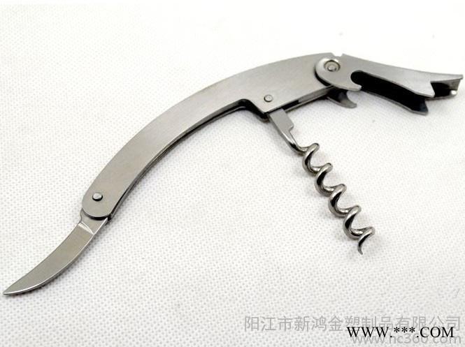 **供应 多功能不锈钢酒起子 葡萄酒红酒开瓶器 海马酒刀H033C图2