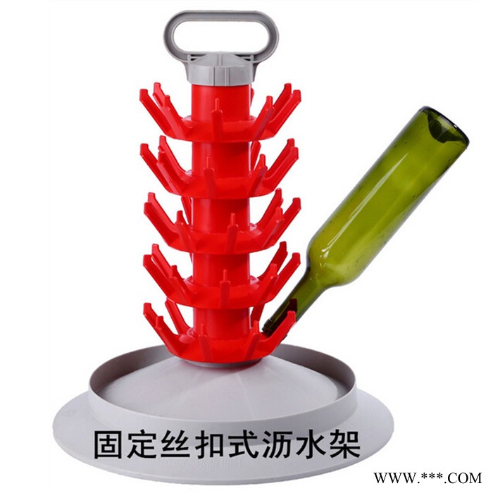 旋转沥干架晾瓶架 控水自酿葡萄酒沥水架 啤酒瓶奶瓶干燥架图3