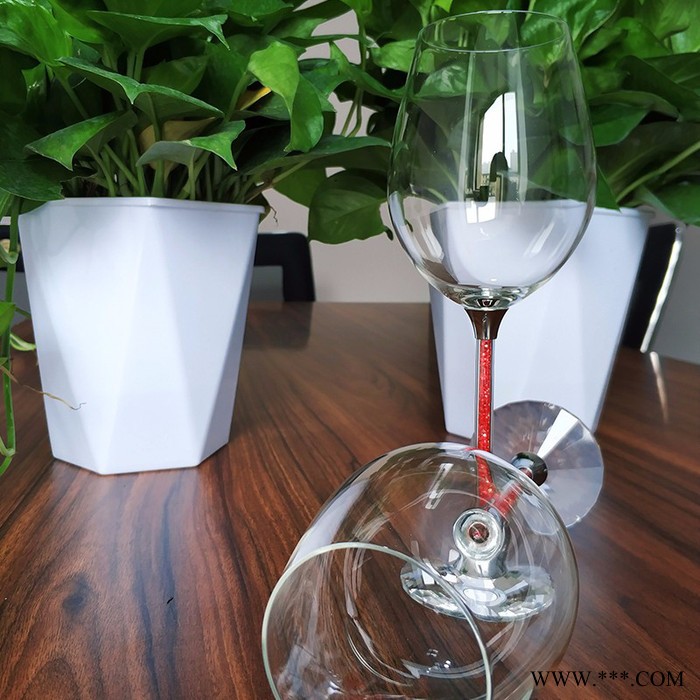 高硼硅材质无铅高脚杯水晶底座葡萄酒杯红钻杯柱红酒杯图4