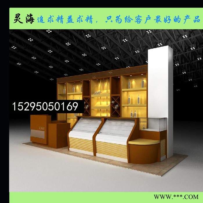供应欧式葡萄酒柜 **货架 虫草保健品中岛柜图3
