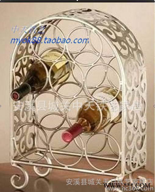 直销美式酒店创意壁挂金属葡萄酒酒柜酒架福建安溪天月铁艺图2