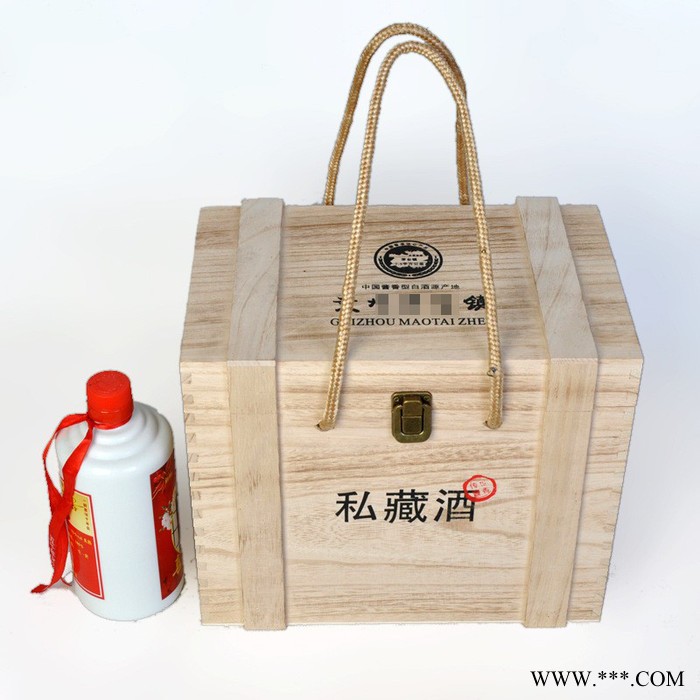 通久瑞批发木质实木茅台酒盒包装盒通用酒盒木盒定做 木质原浆白酒包装盒图2