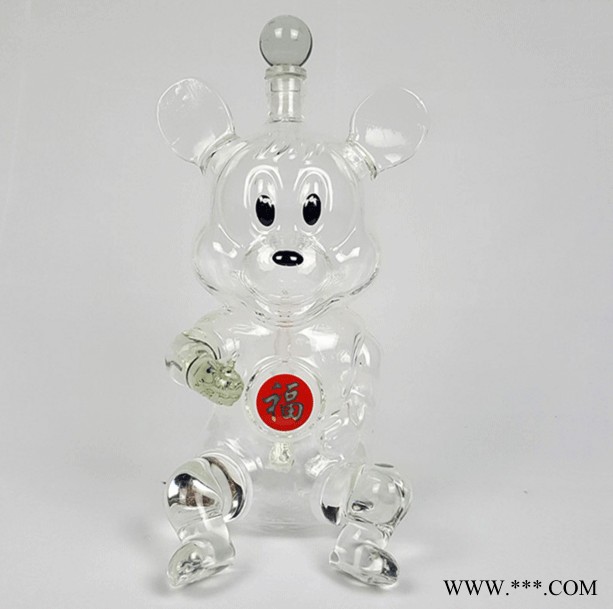 十二生肖**造型玻璃酒瓶米奇卡通鼠白酒瓶异形**工艺酒瓶图5