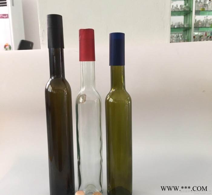 高款375ML葡萄酒瓶 冰酒瓶 玻璃 红酒瓶送标准木塞和胶帽图3
