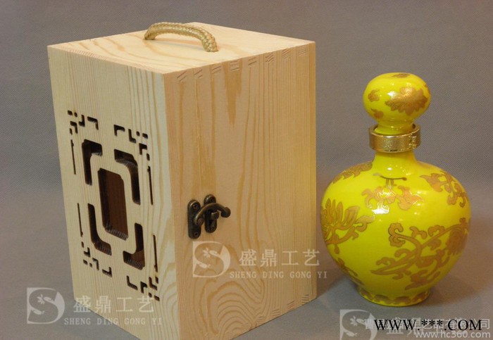 酒盒 白酒木盒 陶瓷瓶礼盒 酒坛木盒 封坛酒架 厂家定做包装盒图3