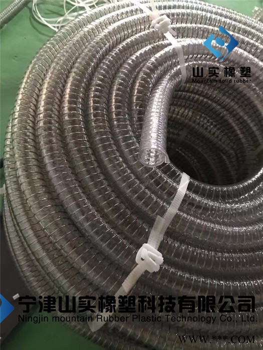 PU透明钢丝骨架软管卫生级不含塑化剂食品加工输送管葡萄酒专用输酒管山实直销25mm图2