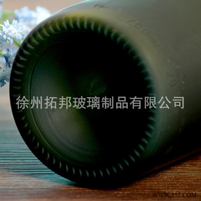 定制红酒玻璃瓶磨砂玻璃瓶红葡萄酒玻璃瓶自酿酒空酒瓶直销图2