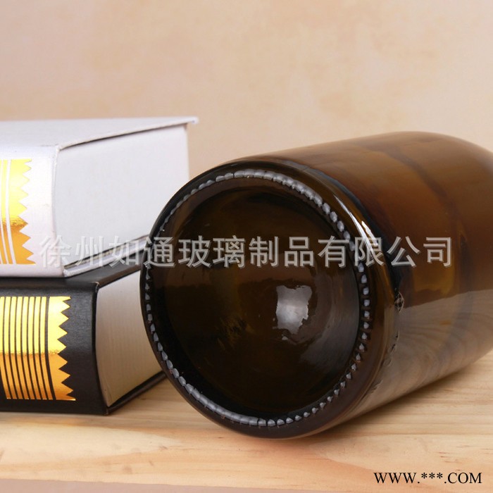 棕色红酒瓶**750ml洋酒瓶自酿葡萄酒瓶无铅玻璃玻璃空酒瓶图2